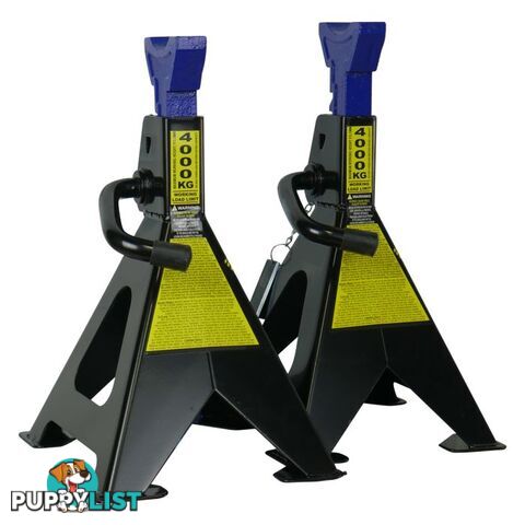 4000 KG RATCHET STYLE VECHICLE SUPPORT STANDS ; MIN HEIGHT: 395mm, MAX HEIGHT: 613.5mm