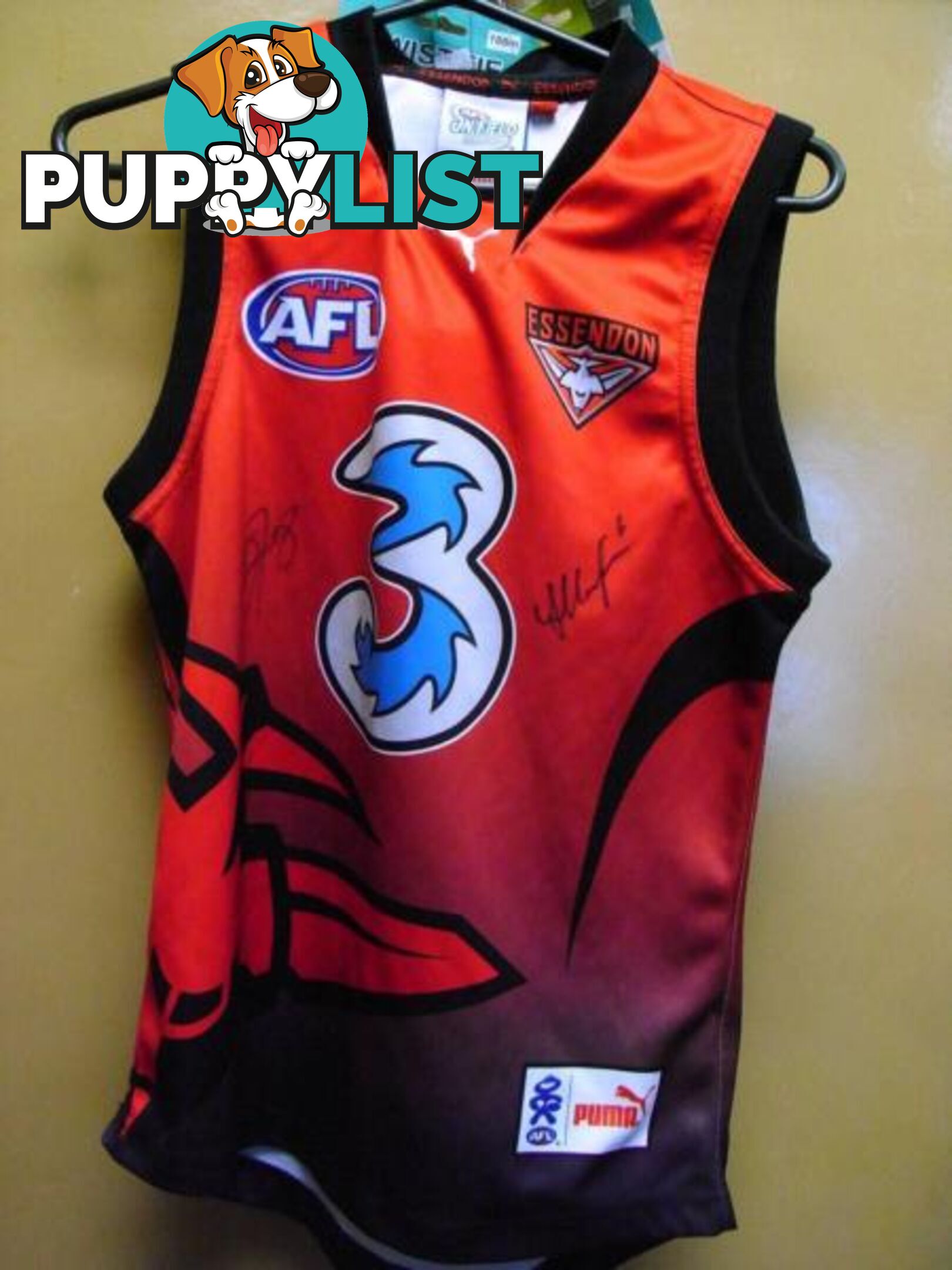 ******SIGNED*****ESSENDON FOOTBALL CLUBS PUMA SIZE