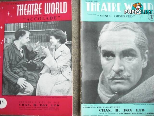 THEATRE WORLD******1950 1960 GOOD CONDITION 20 ISSUES