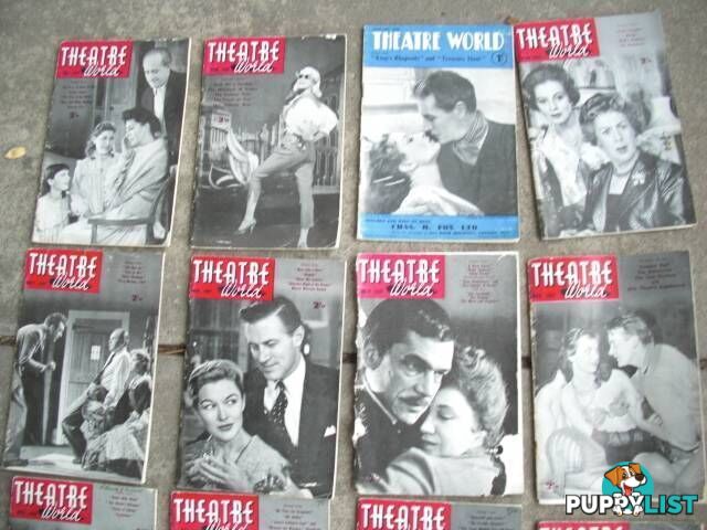 THEATRE WORLD******1950 1960 GOOD CONDITION 20 ISSUES