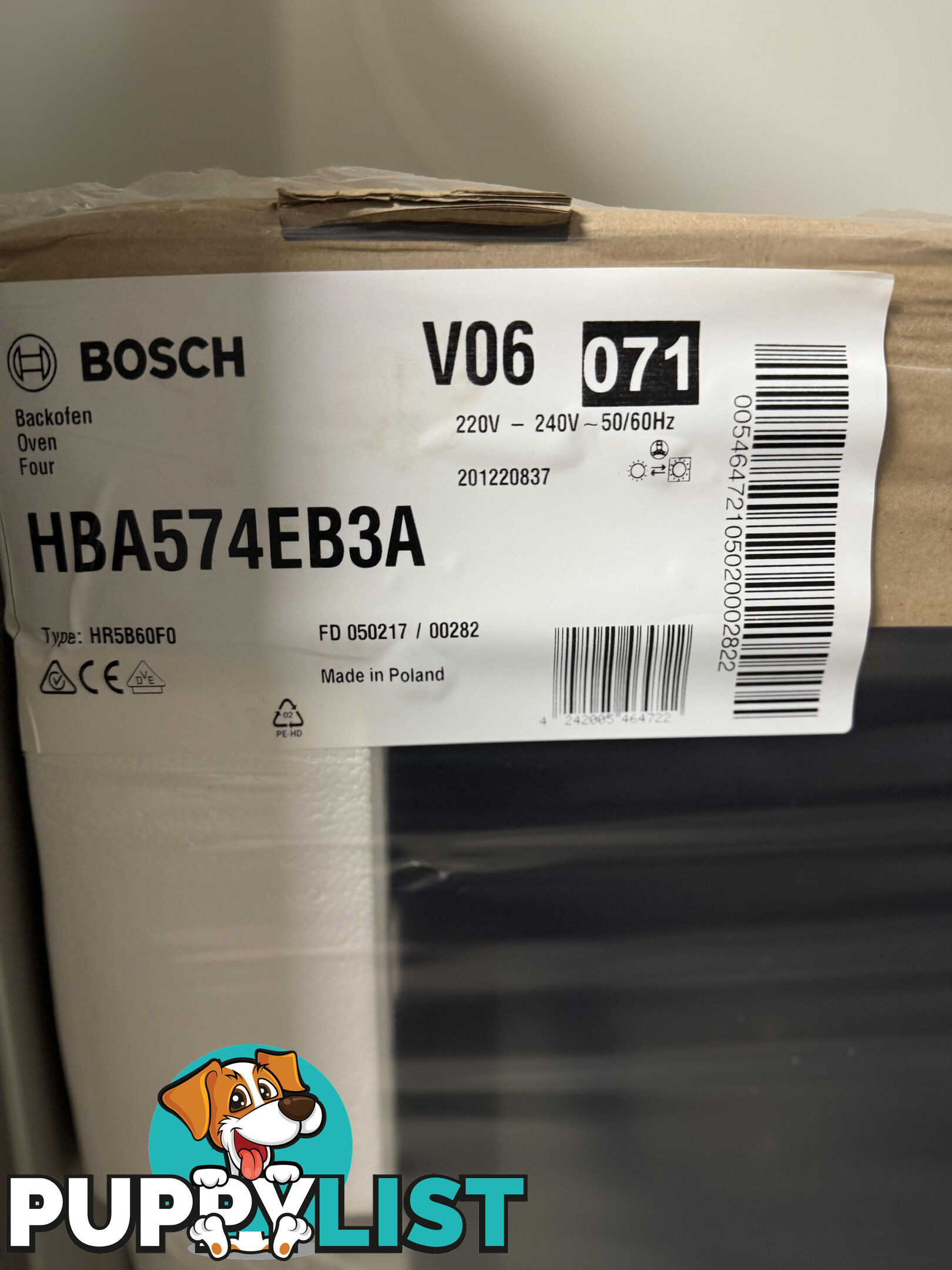 Bosch 60cm Series 4 Pyrolytic Black Oven **50% OFF RRP** (HBA574EB3A)