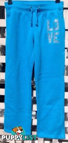 Girl's Aqua Fleecy Trackpants