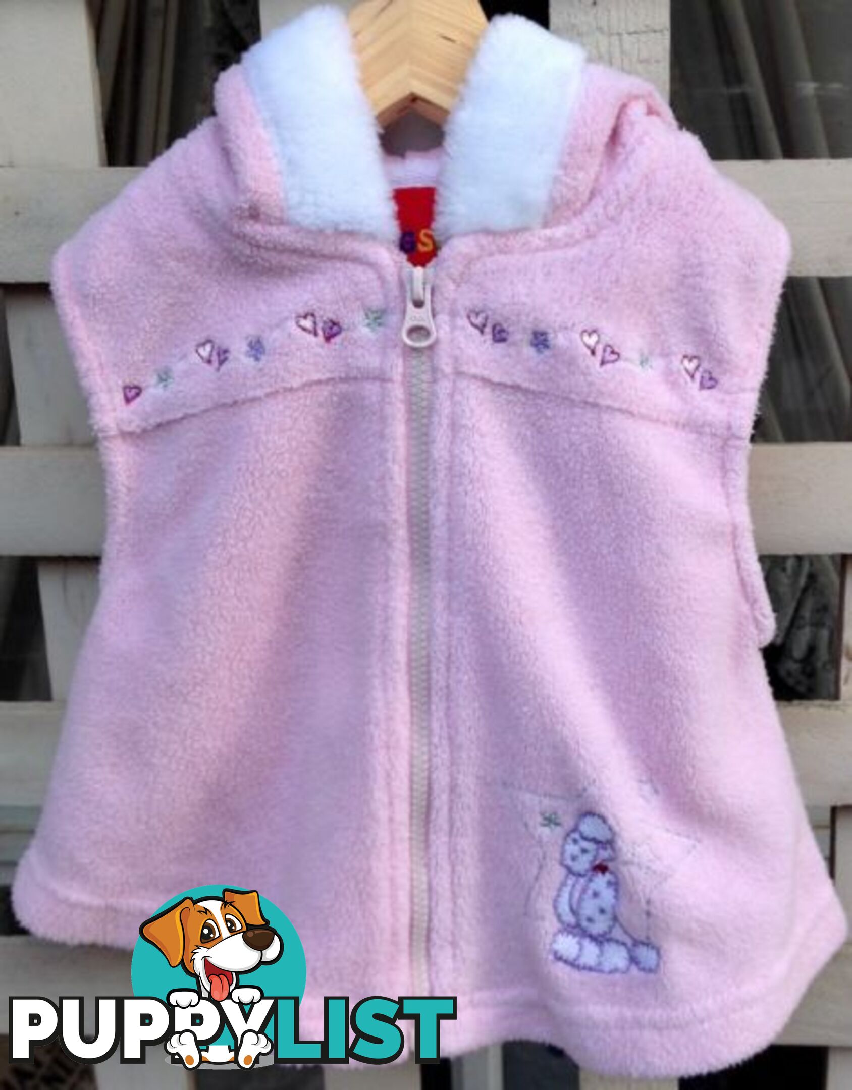 Infant's Pink Fleecy Hoodd Vest