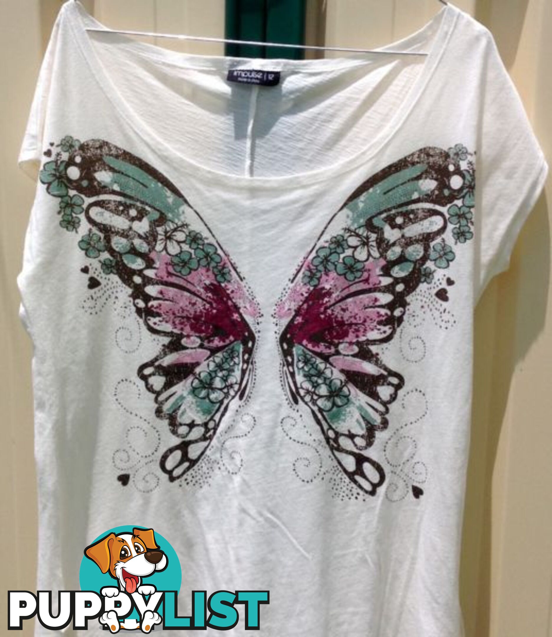 New Ladies Butterfly Print Top