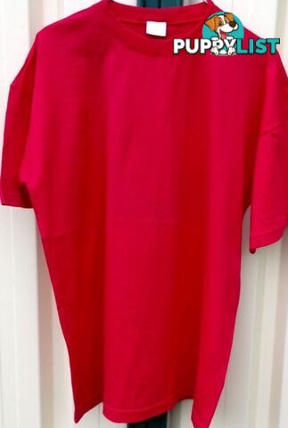 New Ladies Red Cotton Tee Shirt