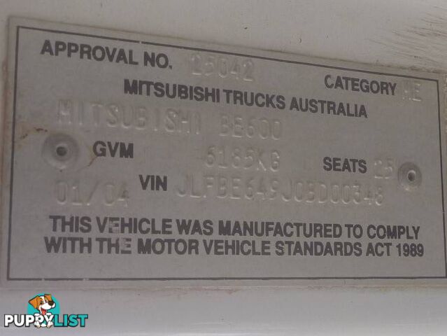 2004 Mitsubishi Rosa Bus White