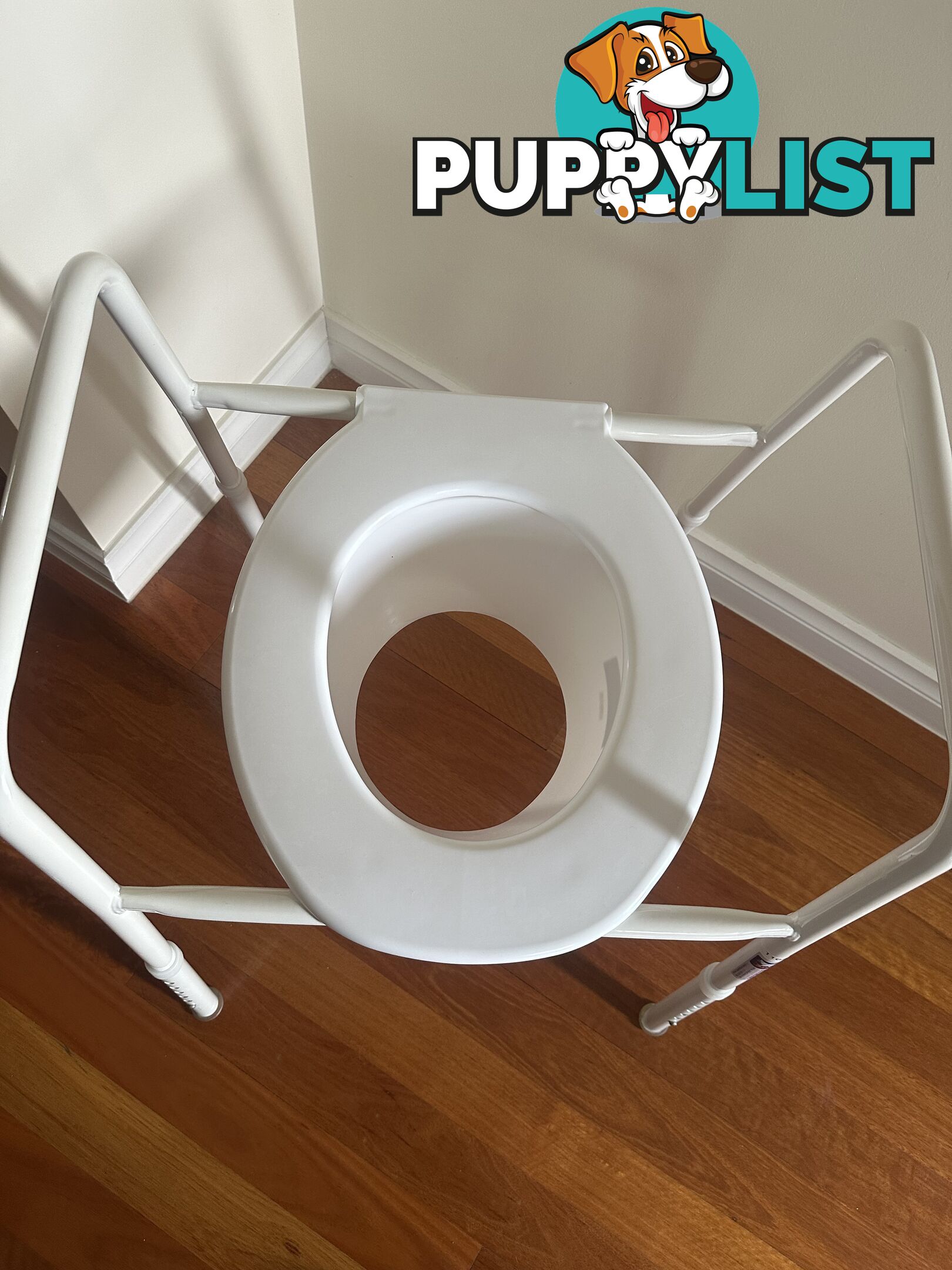Over toilet seat rails and splash guard