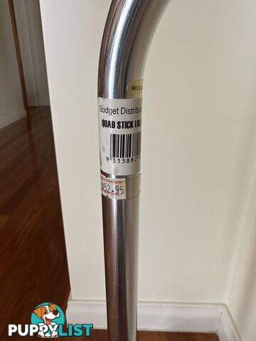 Walking Stick Quad Foot Adjustable Centred Base
