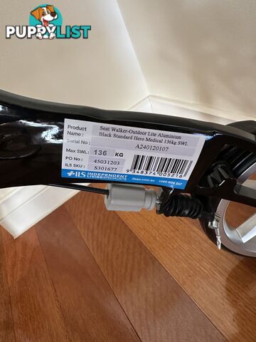 Hero Medical Outdoor Lite Seat Walker (Aluminium) like new