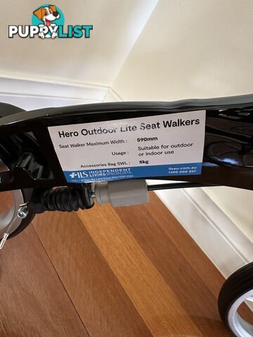 Hero Medical Outdoor Lite Seat Walker (Aluminium) like new