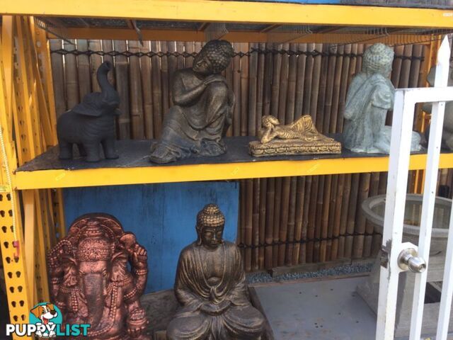 STATUE BUDDHA RESTING 70cm (BLK GOLD)