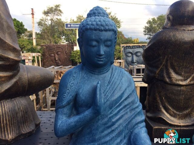 STATUE SITTING BUDDHA MEDITATION 60cm (BLUE)