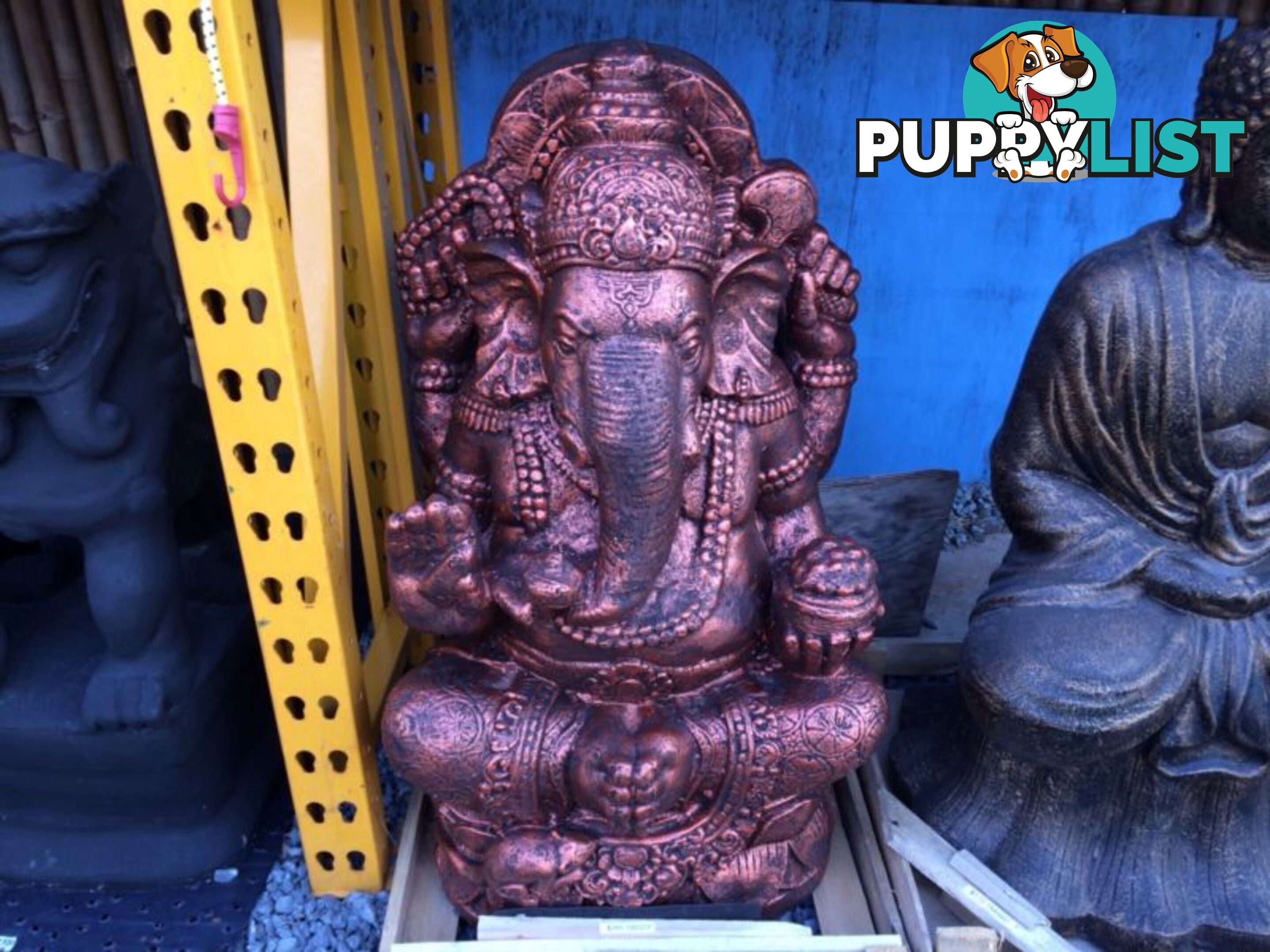 STATUE GANESHA SITTING 100x60x45cm (COPPER)