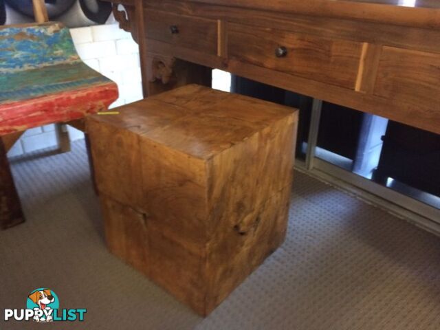 TEAK SQUARE TABLE PLANT STAND