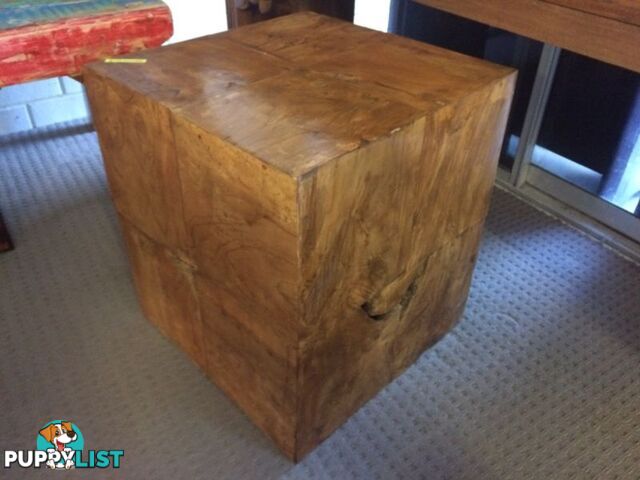 TEAK SQUARE TABLE PLANT STAND