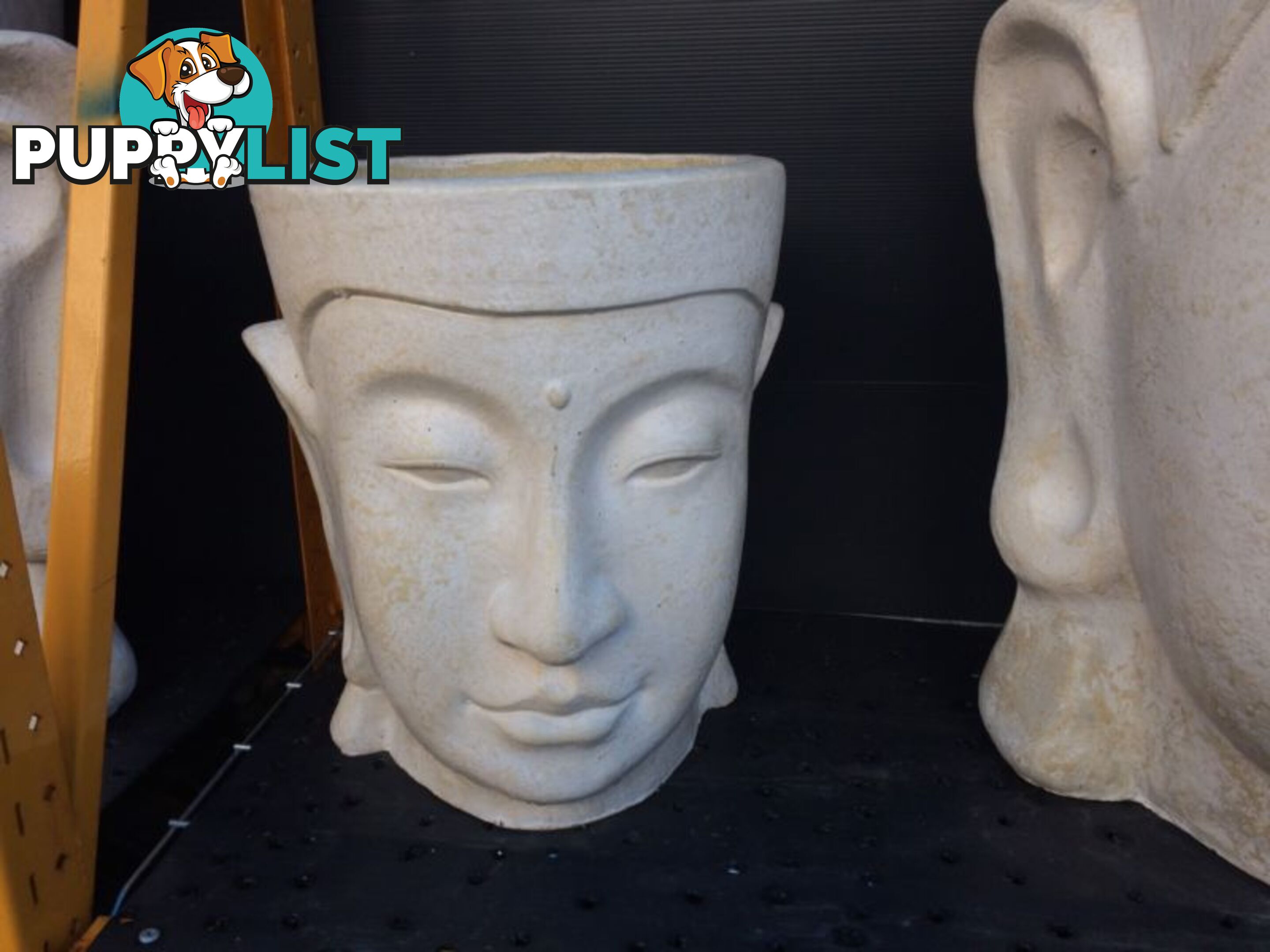 POT SET 2 BUDDHA (CREAM WASHED)