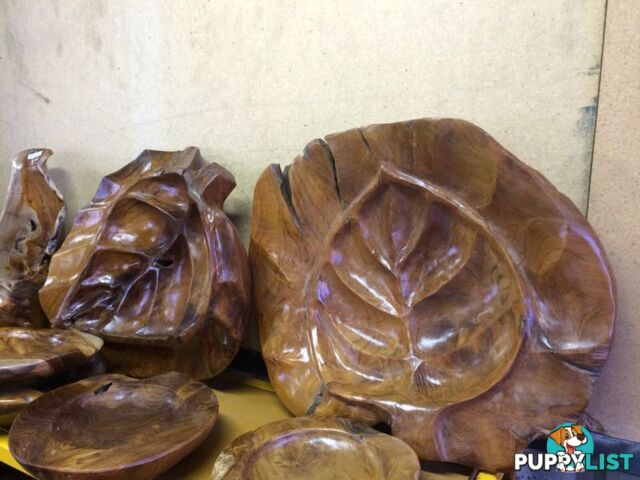 TEAK LEAF BOWL 50-60cm