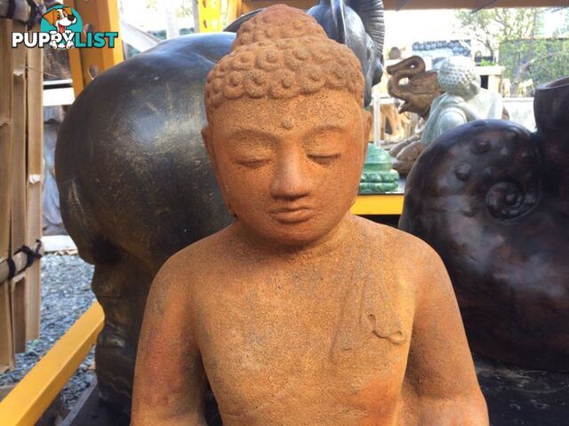 STATUE SITTING BUDDHA 52cm (RUSTIC)