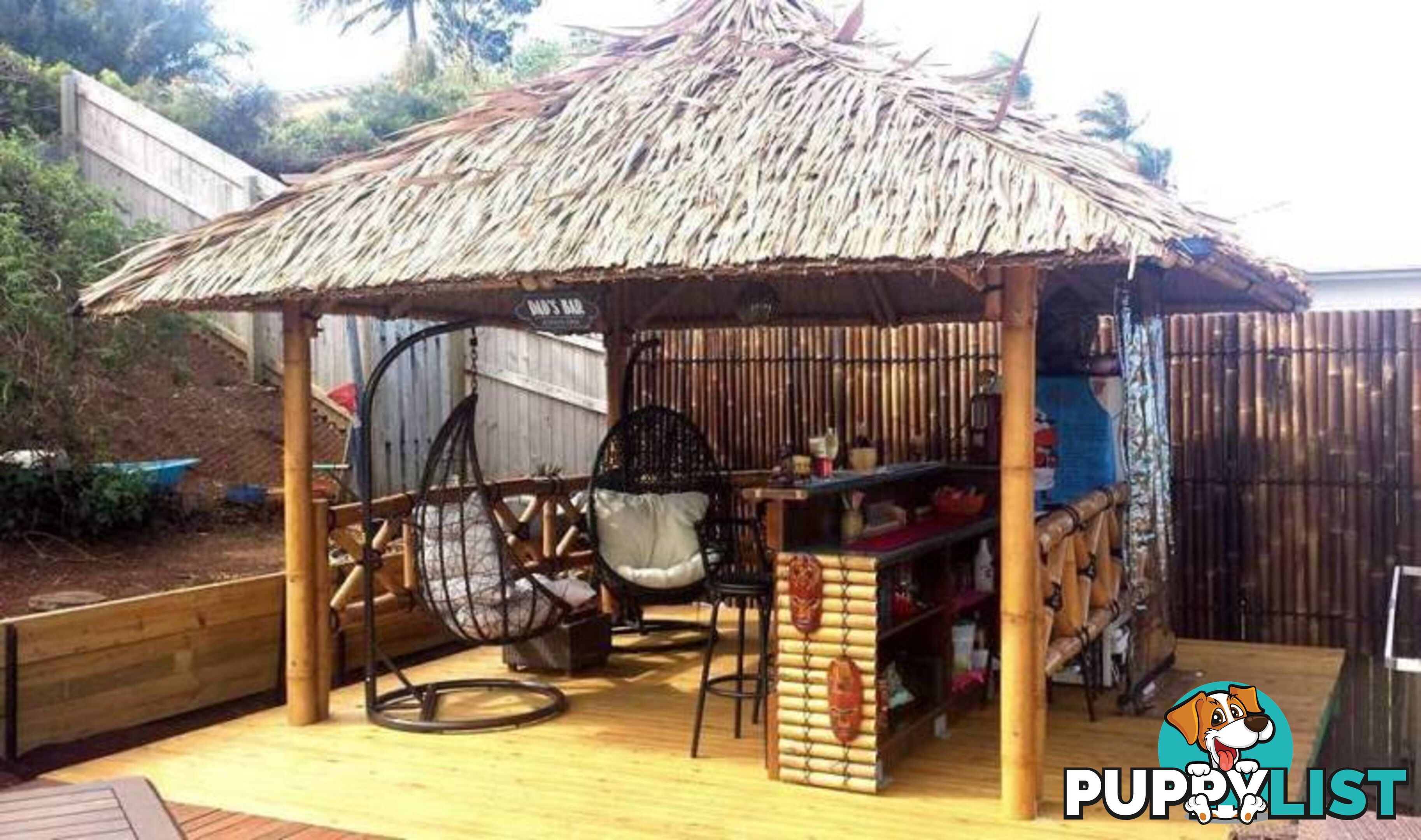 BALI HUT 3m x 3.5m with 3 sides