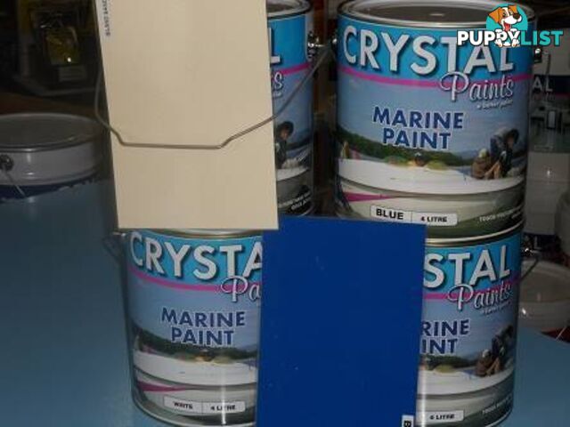 MARINE PAINT 12 LITRES WHITE AND 4 LITRES BLUE