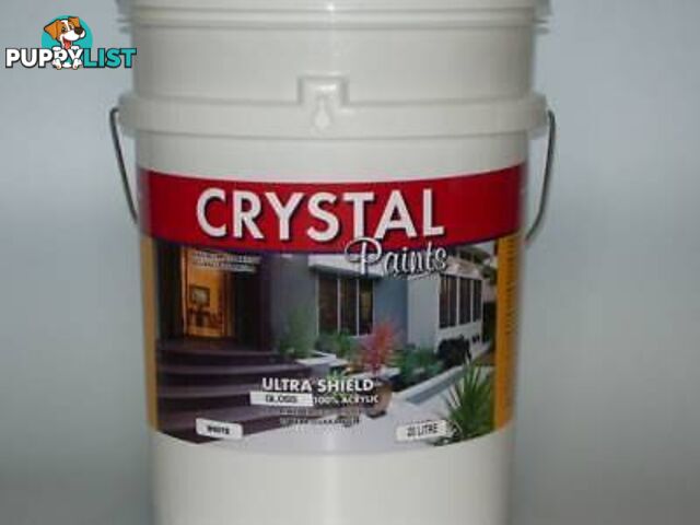 EXTERIOR LOW SHEEN PAINT 20 X 20 LT ACRYLIC OK FOR INTERIOR WHITE