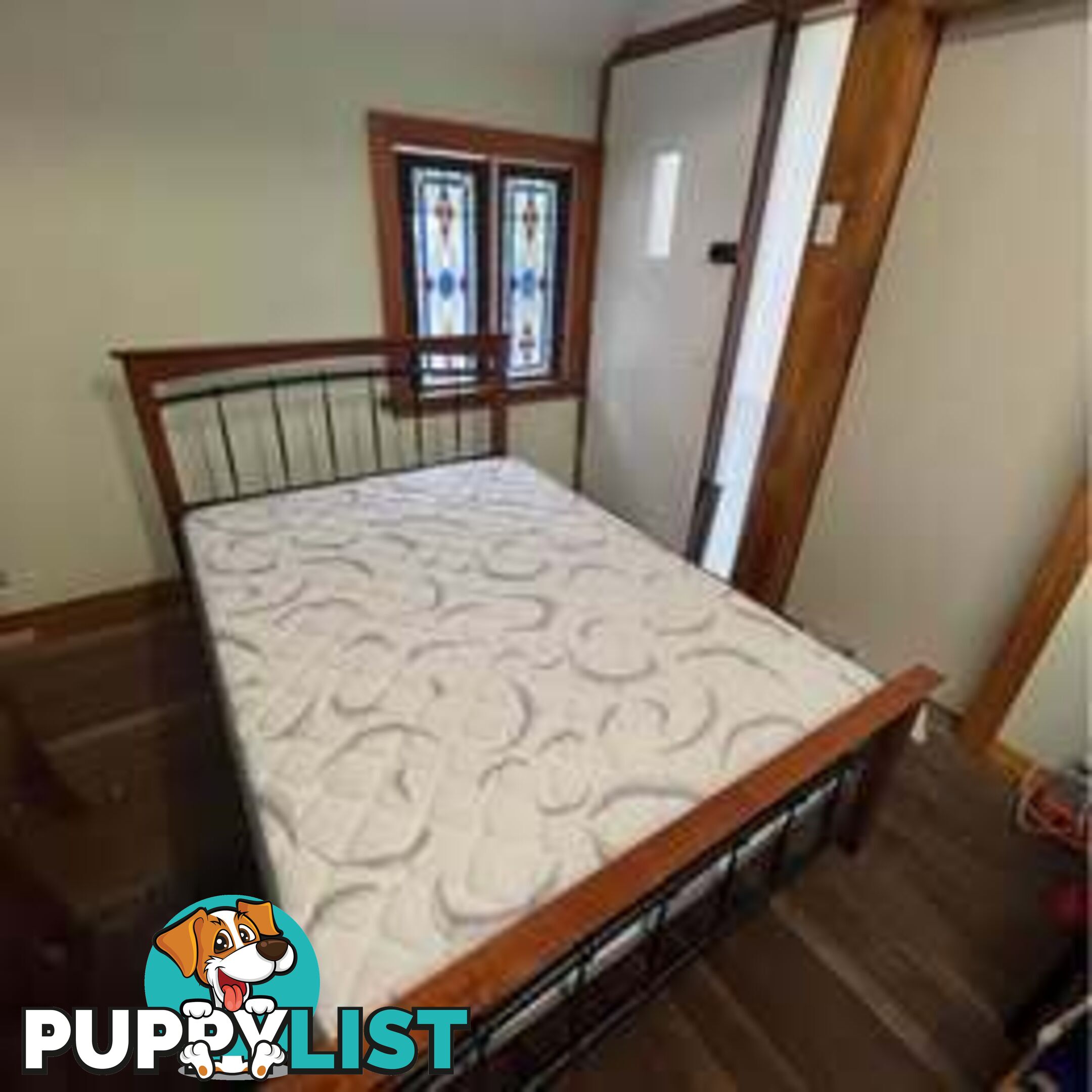 Double Bed Frame – Rustic Modern Look – Fast Pickup
