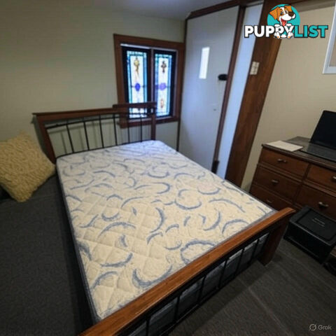 Double Bed Frame – Rustic Modern Look – Fast Pickup