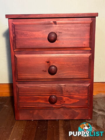 Rustic Wooden 3-Drawer Dresser - Perfect for Storage & Style
