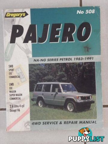 Gregory's Pajero 83 to 91 Service & Repair Manual