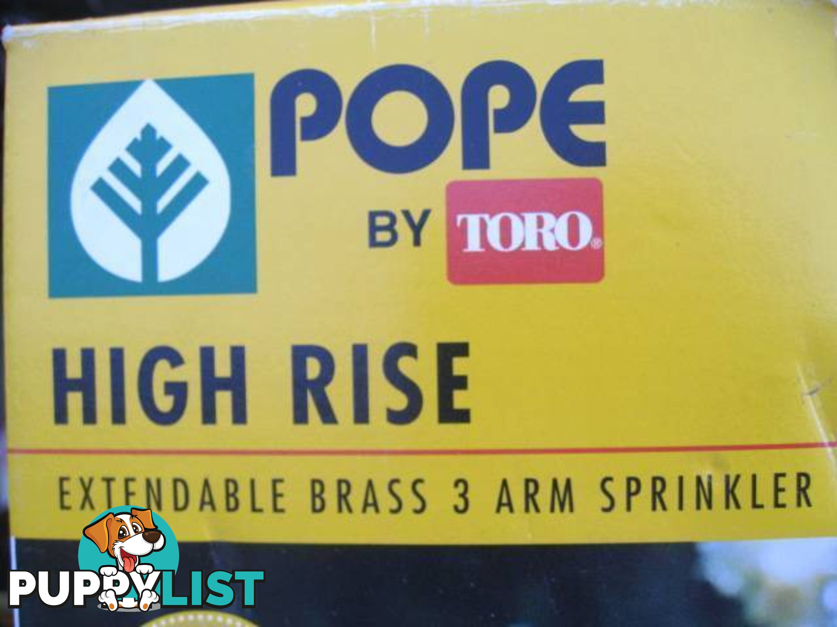 POPE HIGH RISE EXTENDABLE BRASS 3 ARM SPRINKLER NEW IN BOX