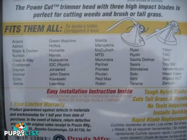 Power Cut Nylon Swing Blade Trimmer Head Fits 99% of all MODELS