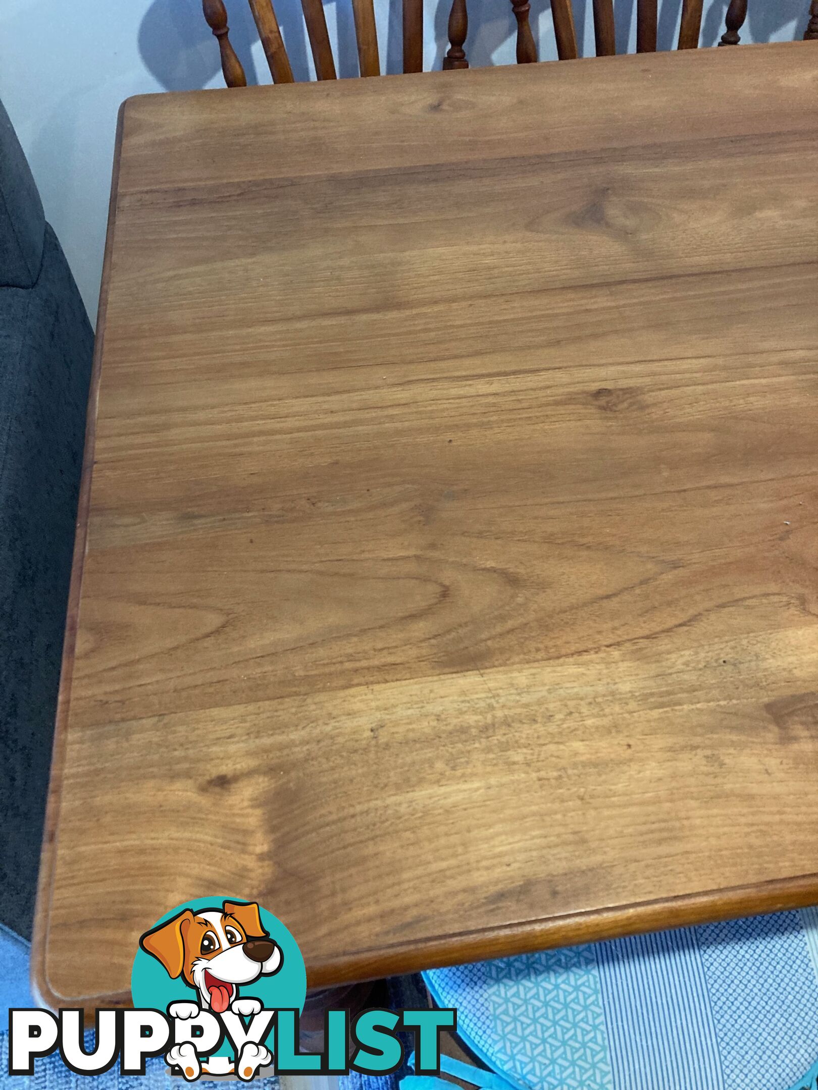 TEAK DINING TABLE and 8 matching chairs