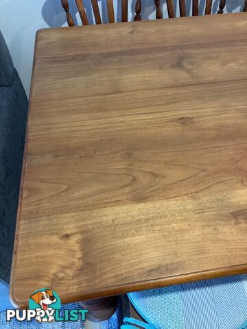 TEAK DINING TABLE and 8 matching chairs