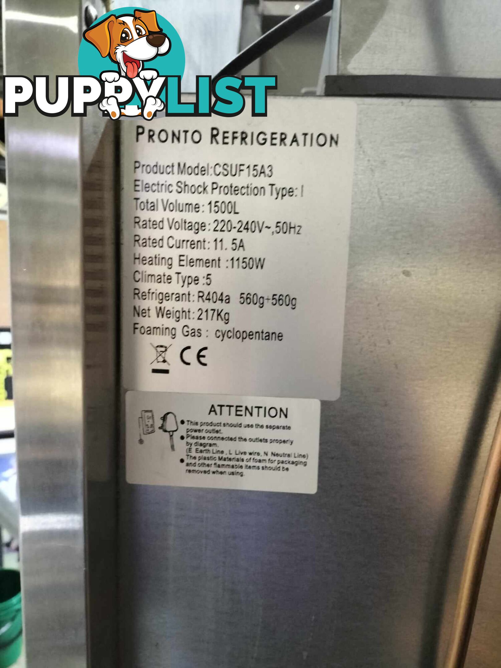 PRICED 2 SELL TODAY!!! BARGAIN Pronto Stainless Steel 1500 LITRE Commercial Refrigerator
