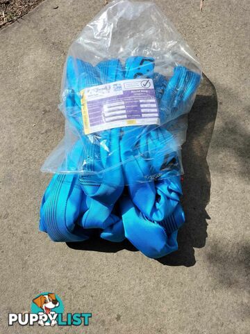 2 x ROUND LIFTING SLINGS Brand New 6m x 8000 Kgs. capacity.
