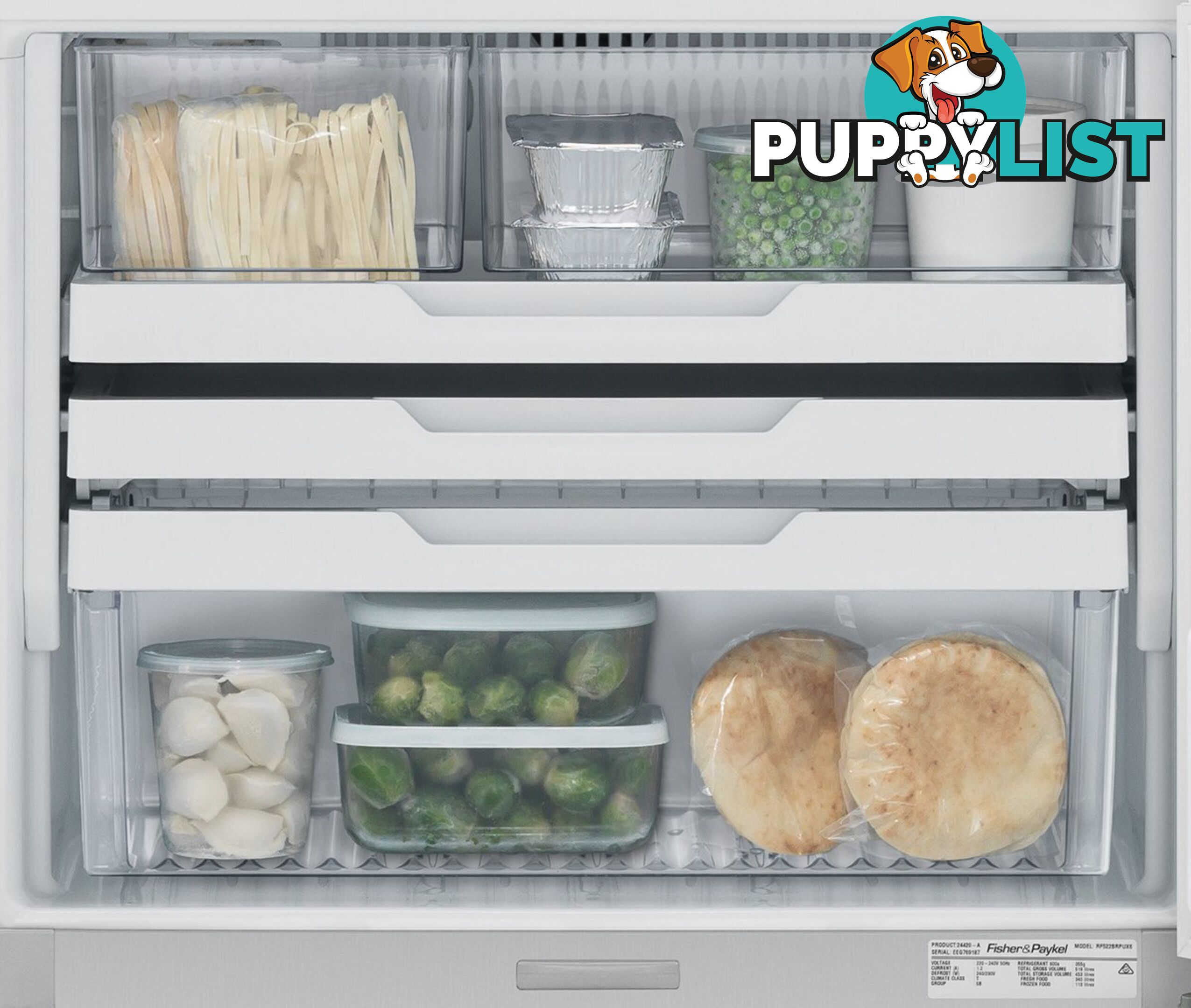 Fisher & Paykel Stainless Steel Fridge Freezer - series 5 494L Bottom Mount