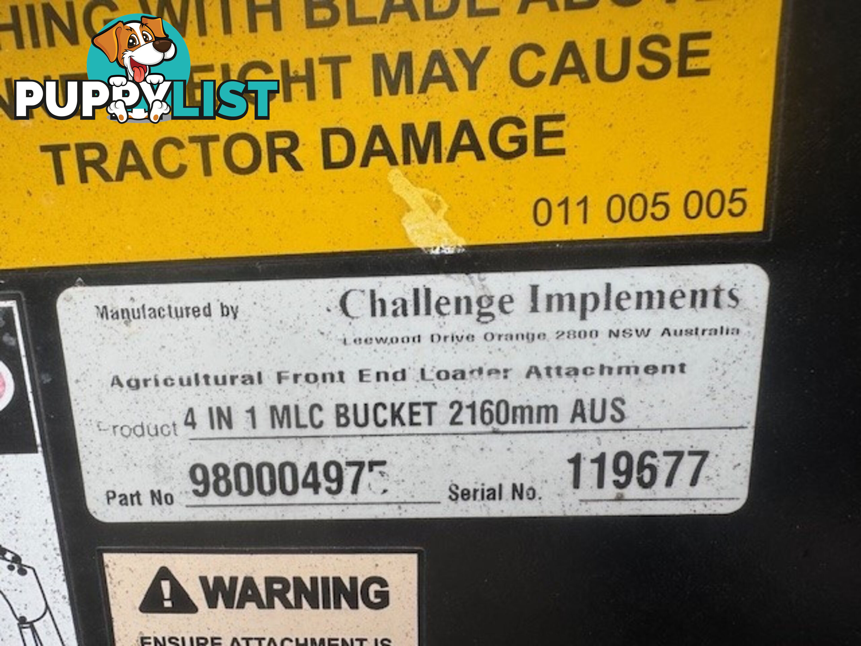 Challenge 980004975 2160mm MLC 4in1 Bucket Land Carry Grader/Bucket Tillage Equip