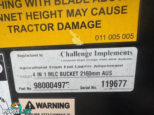 Challenge 980004975 2160mm MLC 4in1 Bucket Land Carry Grader/Bucket Tillage Equip