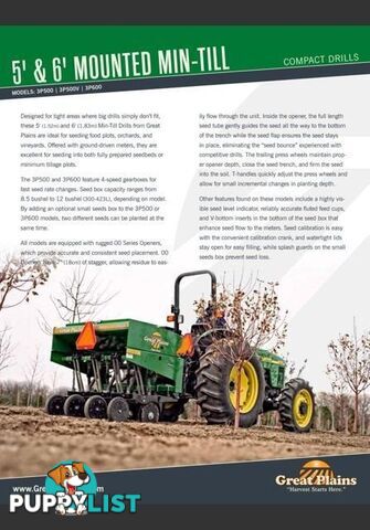 Great Plains 3P-600 Disc Seeder Seeding/Planting Equip