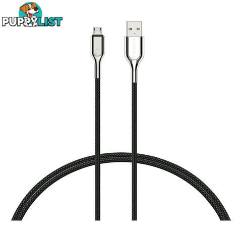 Cygnett Armoured 2M Braided Lightning to USB-A Cable - Black