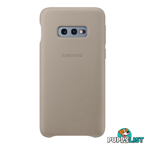 Samsung Galaxy S10e Leather Back Cover - Grey