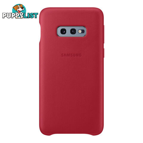 Samsung Galaxy S10e Leather Back Cover - Red