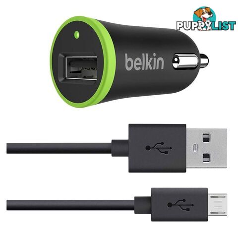 Belkin 2.1A USB Car Charger with Micro USB Cable - Black