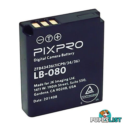 Kodak LB-080 Compact Kodak Battery for PIXIPRO SP360 MPN: LB-080