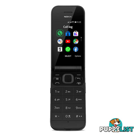 Nokia 2720 (4G/LTE, Flip Phone) - Black