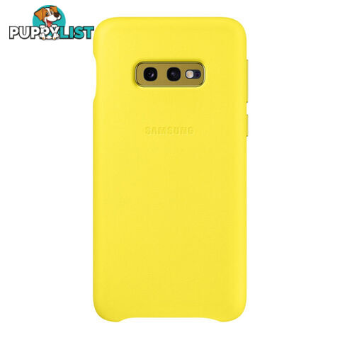 Samsung Galaxy S10e Leather Back Cover - Yellow