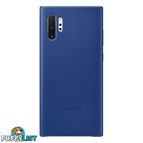 Samsung Galaxy Note 10+ Plus Leather Back Cover - Blue