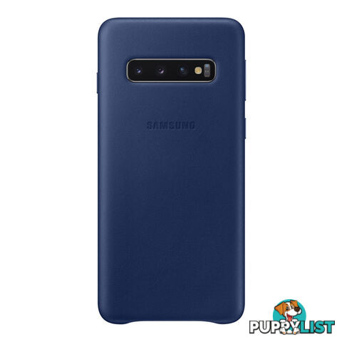 Samsung Galaxy S10 Leather Back Cover - Navy