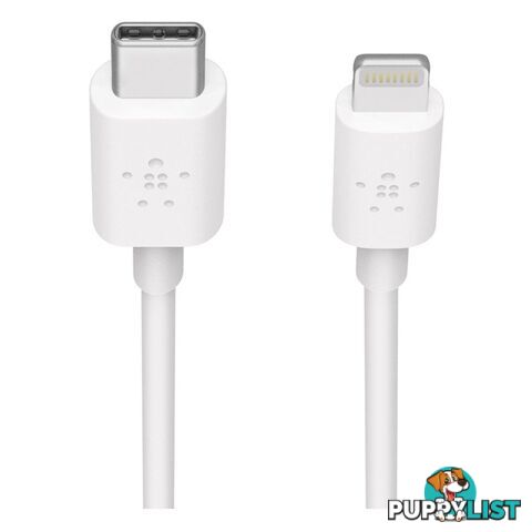 Belkin BoostCharge USB-C Cable with Lighting Connector - White