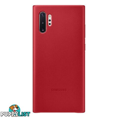 Samsung Galaxy Note 10+ Plus Leather Back Cover - Red